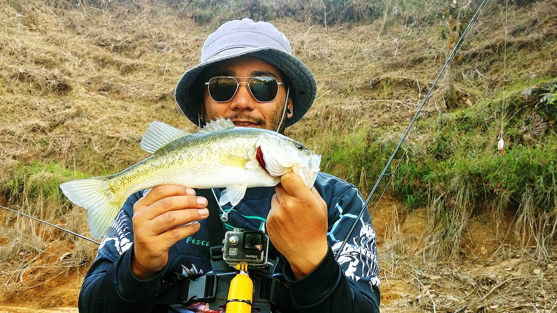 Conjunto de elementos para la pesca caña de pescar silla plegable señuelos